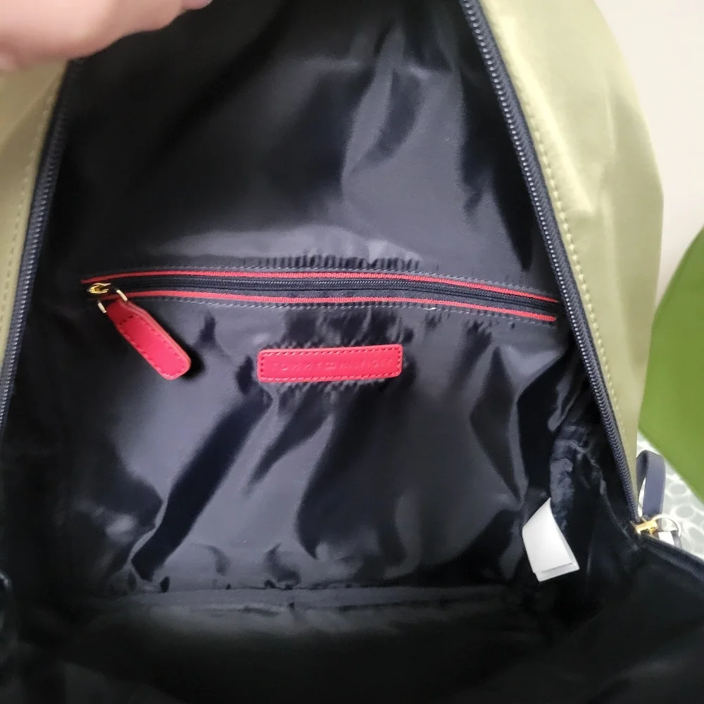 Tommy Hilfiger navy blue & olive green nwt backpack.